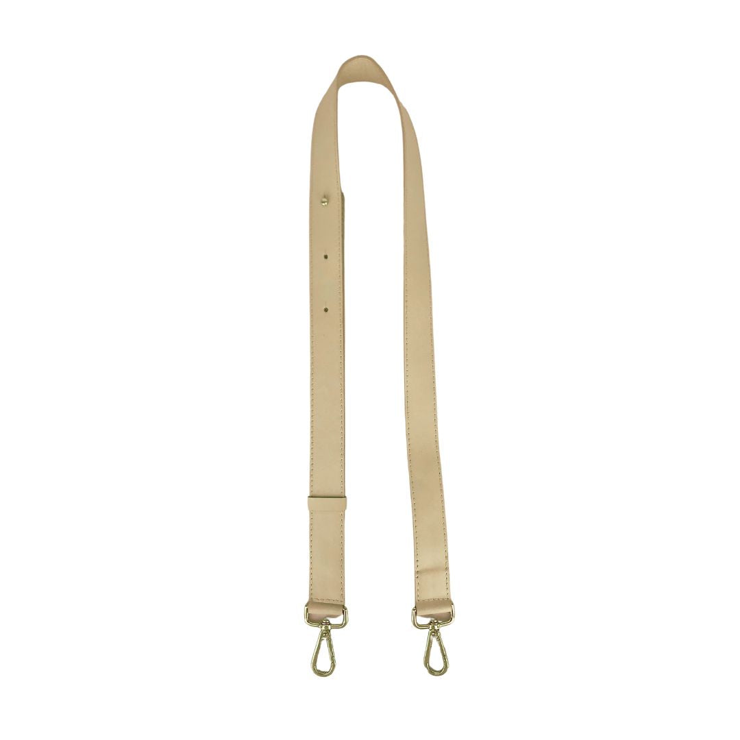 beige leather bag strap