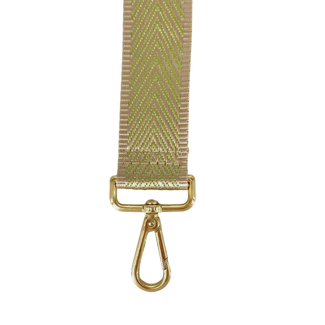 Satin webbing bag strap - gold