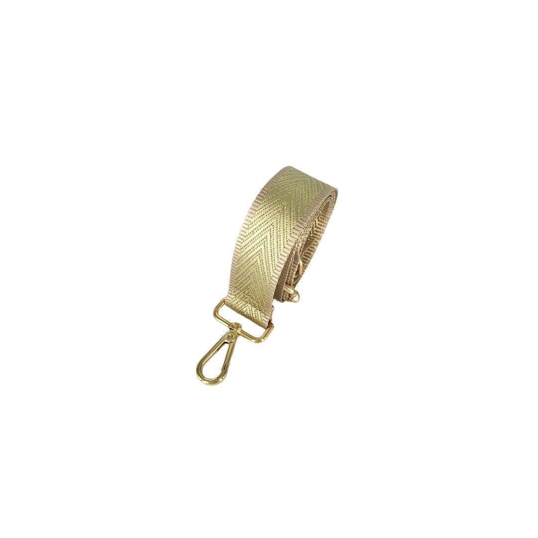 Satin webbing bag strap - gold