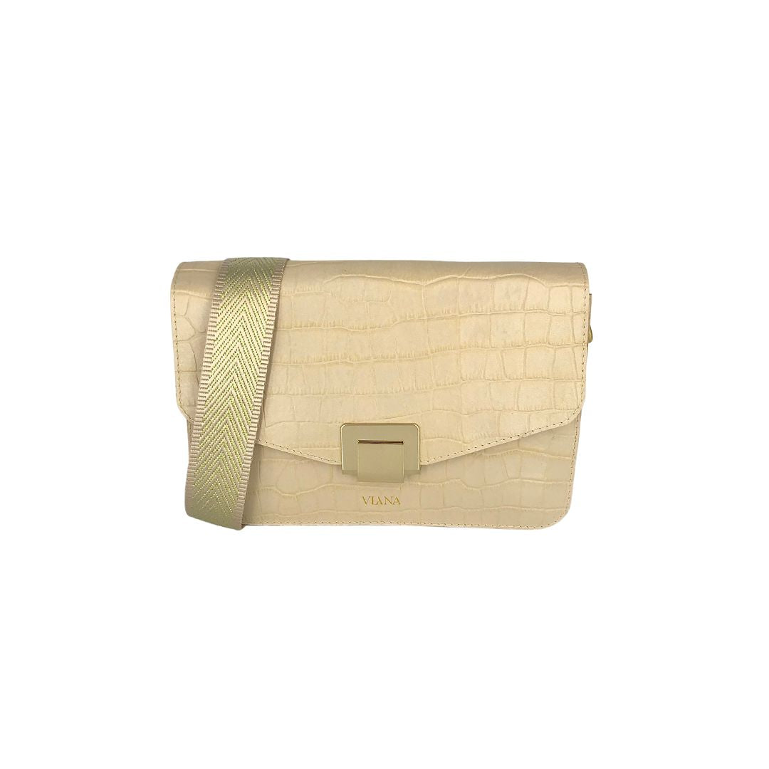Sophie medium bag -  beige croco embossed