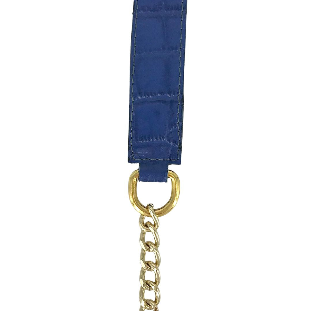 chain attached to leather with D ring